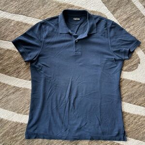 Tom Ford Blue Polo Shirt Classic Design